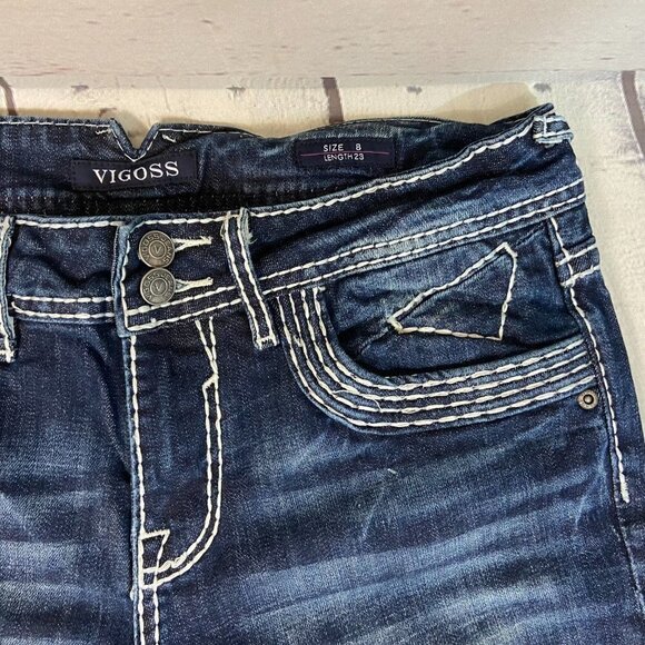 Vigoss Capri Jeans Women's Size 8 (30 x 25) The Dublin High Rise Dark Wash - Picture 10 of 13